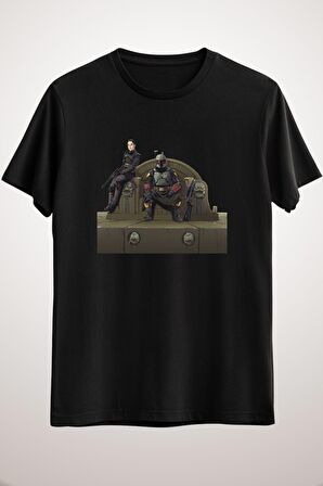 Erkek Siyah The Mandalorian Boba Fett Throne