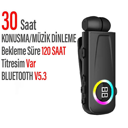 Motor Sürücüleri İçin Rüzgar Kesici Makaralı Bluetooth Kulaklık Titreşimli Yaka Mandallı 30 Saat