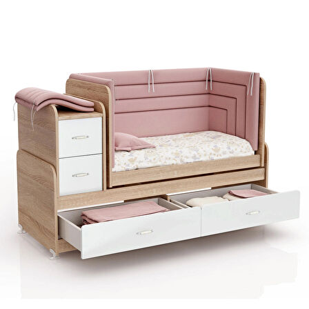 PATİKO SW 703A BÜYÜYEBİLEN BEŞİKLİ BEBEK ODASI TAKIMI