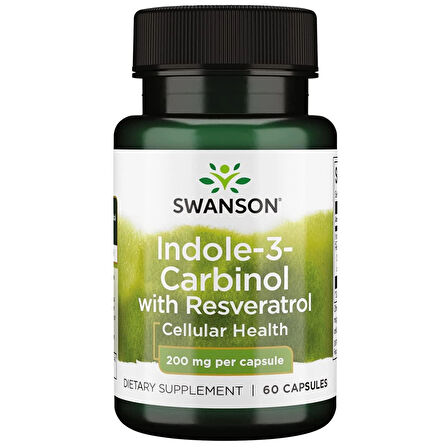 Swanson, Indole-3-Carbinol with Resveratrol, 200 mg, 60 Capsules