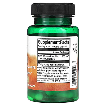 SWANSON , Nmn, nicotinamide 300 Mg, 30 Veggie Capsul