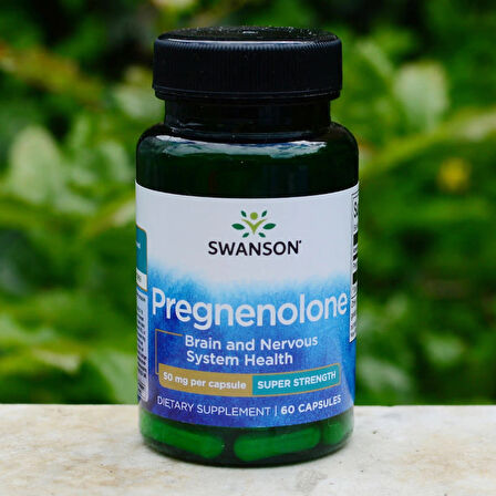 Swanson, Pregnenolone, Super Strength, 50 mg, 60 Capsules (Beyin ve Sinir Sistemi Sağlığı)
