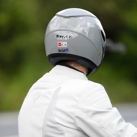 SWAY SW-733 Parlak Gri Yarım Motosiklet Kaskı
