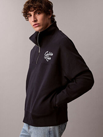 Calvin Klein Jeans Erkek Yarım Fermuar Sweatshirt
