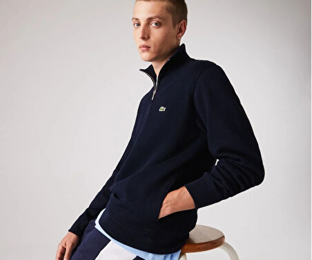Lacoste Regular Yarım Fermuar Sweatshirt