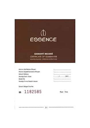 Essence SW. D1147.220 Kıvrımlı Kordon Kadın Kol Saati