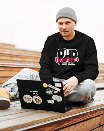 Yazılımcılara Özel PHP Developer Baskılı 2 İplik Sweatshirt