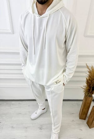 Sweatshirt Örme Natural Pamuk Kumaş Oversize Kapüşonlu Sweatshirt