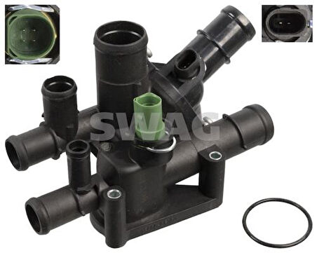 Swag 30108921 Termostat Komple 105C Otomatik Golf IV 98-06 Bora 99-05 A3 97-03 Octavia 01-11 1.6 Bfq 06A121111A