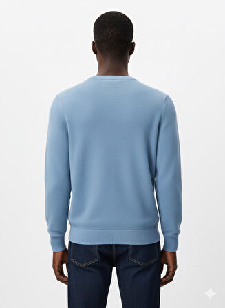 Gant Bisiklet Yaka Erkek Dokulu Sweatshirt