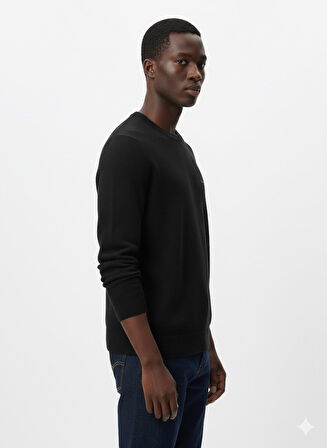 Gant Bisiklet Yaka Erkek Dokulu Sweatshirt