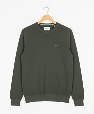 Gant Bisiklet Yaka Erkek Dokulu Sweatshirt