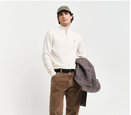 Gant Erkek Yarım Fermuar Sweatshirt