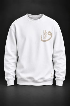 Heritage Carpet Beyaz Baskılı Sweatshirt