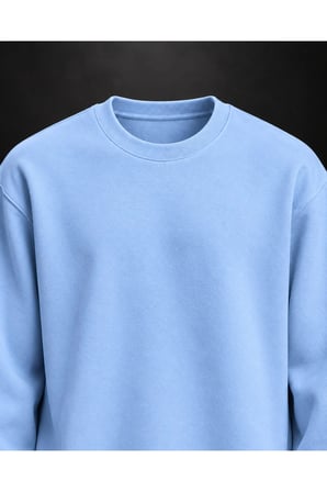 Buz Mavisi Basic Sweatshirt