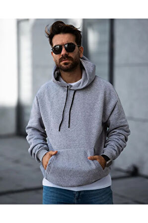  Erkek Sweatshirt Oversize 3 İplik