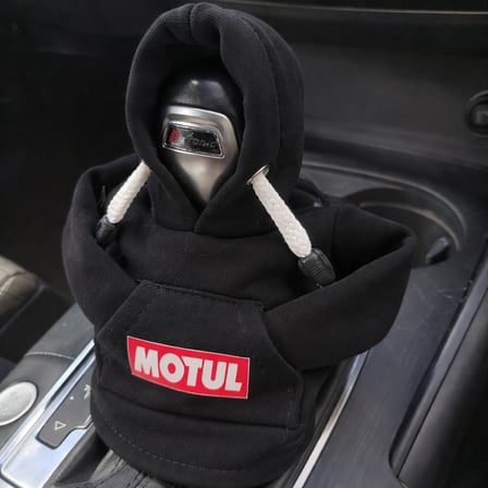 Kapüşonlu Vites Topuzu Kılıfı Motul Logolu Siyah Sweatshirt Araç İçi Aksesuarı