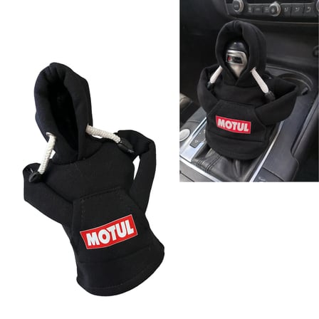 Kapüşonlu Vites Topuzu Kılıfı Motul Logolu Siyah Sweatshirt Araç İçi Aksesuarı