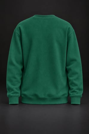 Koyu Yeşil Basic Sweatshirt