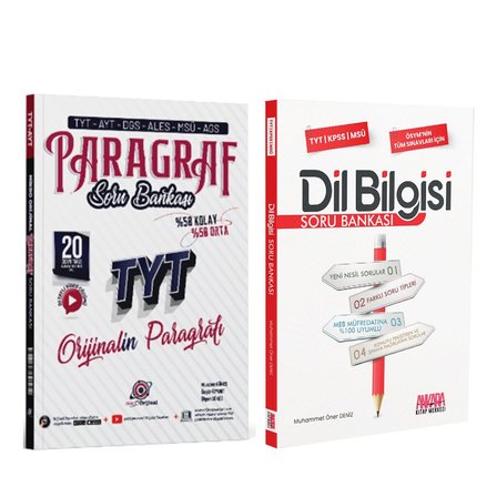 Orijinal Yayınları TYT Paragraf Mikro ve AKM Dil Bilgisi Soru Bankası Seti 2 Kitap