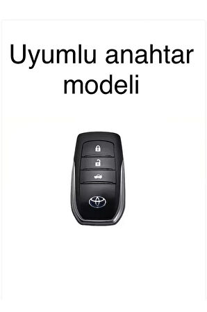 Toyota Corolla Cross Hilüx Yaris Cross Uyumlu Anahtar Kılıf 3 Tuş Logo Yeri Önde Olan Model