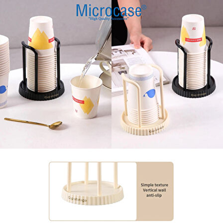 Microcase Masaüstü Kağıt Bardak Tutucu Düzenleyici - BEJ AL5308 1 Adet