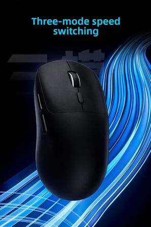 3 Modlu Kablosuz Oyun Mouse Type-C Şarjlı Bluetooth 2.4GHz Dual Mode 6400 DPI Ultra S203 siyah