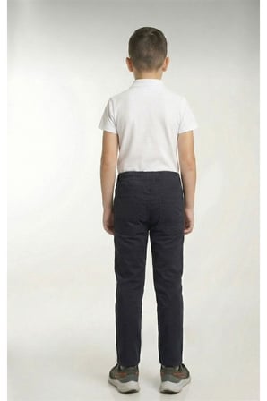 Çocuk Rıbana Bel SİYAH Canvas Okul Pantolonu (OKULA DÖNÜŞ)