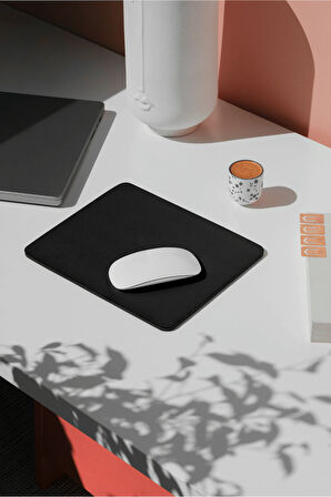 Siyah Mouse Pad - Kaymaz Taban - Siyah Baskılı Fare Altlığı - Ofis Ev İçin Mouse Pad Dikdörtgen