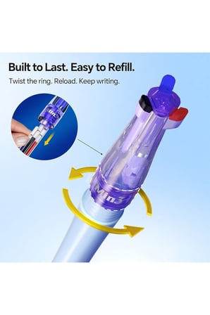0,5 mm 3'ü bir arada tükenmez kalem mavi siyah kırmızı writech w-6254