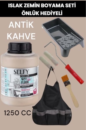 SELFY DECOR ISLAK ZEMİN BOYASI 1250 CC MUTFAK TEZGAH FAYANS LAVABO KÜVET TUVALET ZEMİN HER YÜZEY