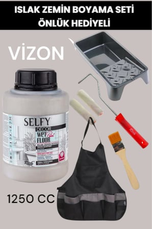 SELFY DECOR ISLAK ZEMİN BOYASI 1250 CC MUTFAK TEZGAH FAYANS LAVABO KÜVET TUVALET ZEMİN HER YÜZEY