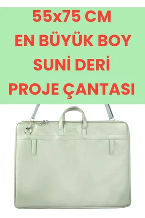 55X75 CM YUMUŞAK SUNİ DERİ PROJE-RESİM ÇANTASI YÜKSEK KALİTE %100 KALİTE VE İADE GARANTİLİ
