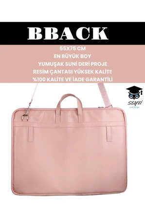 55X75 CM YUMUŞAK SUNİ DERİ PROJE-RESİM ÇANTASI YÜKSEK KALİTE %100 KALİTE VE İADE GARANTİLİ