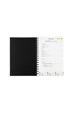 17x24 CM 100 YAPRAK PLANLAYICI DEFTER STİCKER AYLIK HAFTALIK YILLIK YEMEK PLANNER SERT KAPAK TELLİ