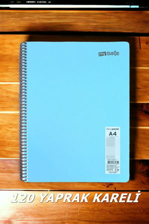 KARELİ 120 YAPRAK PASTEL RENK TELLİ DEFTER BEYAZ SAYFALI 60 GR KAĞIT PLASTİK KAPAK