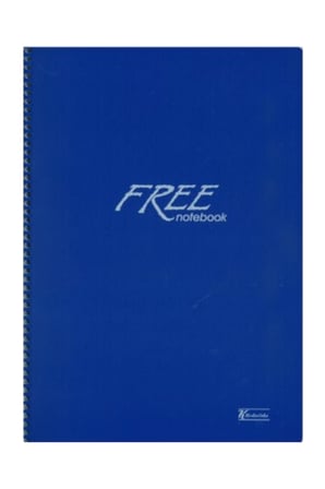 19x25 Cm 100 Yaprak Çizgisiz Free Notebook Plastik Kapak Telli Defter 60 Gr Beyaz Sayfalı