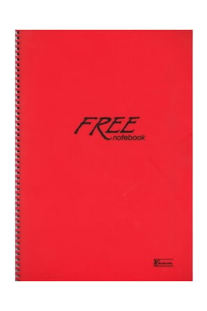 19x25 Cm 100 Yaprak Çizgisiz Free Notebook Plastik Kapak Telli Defter 60 Gr Beyaz Sayfalı