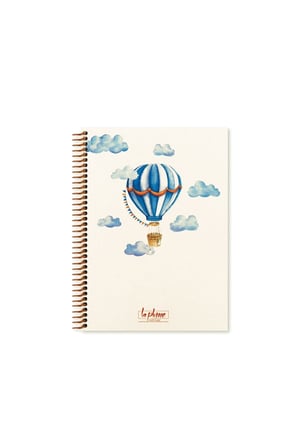 20x28 Cm 100 Yaprak Çizgisiz Balon Sert Kapak Telli Defter 60 Gr Krem Rengi Kaliteli Kağıt