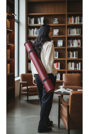 PROJE TÜPÜ 10.5 CM ÇAP 76 CM BOY SİLİNEBİLİR SUNİ DERİ T CETVELİ TAKMA LASTİKLİ BBACK