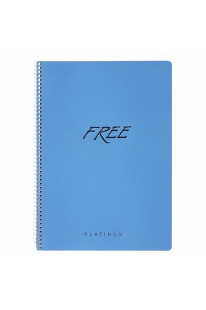 16x22 Cm Telli Çizgisiz 80 Yaprak Metalik Plastik Kapak Krem Renk Kağıt Defter Platinum