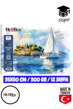 35X50 eskiz kara kalem çizim defteri 300 gr TELLİ 12 sayfa HERBOY