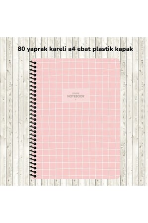 KARELİ A4 80 YAPRAK PLASTİK KAPAK TELLİ DEFTER COLLEGE KESKİN COLOR