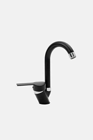 Modern Siyah Kuğu Mutfak Lavabo Bataryası | 40'lık | Pirinç | Garantili | Lüx, Modern Ve Şık Armatür