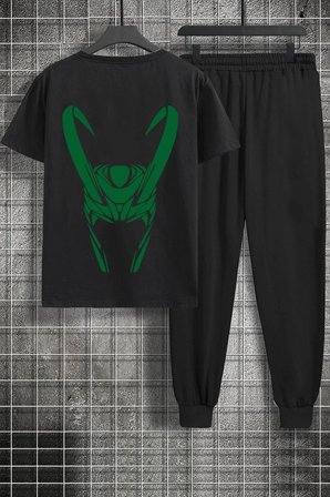 Unisex Floki Baskılı 2'li Eşofman Takımı