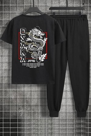 Unisex Osaka Baskılı 2'li Eşofman Takımı