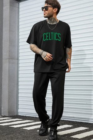 Unisex Celtics Baskılı 2'li Eşofman Takımı