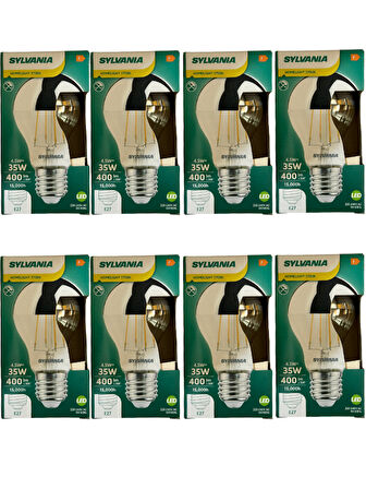 Sylvania 4,5W (35W) Endirekt 2700K (Sarı Işık) E27 Duylu Led Ampul (8 Adet)