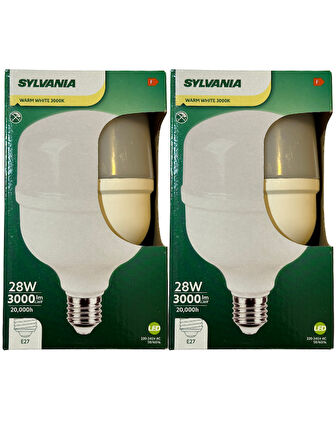 Sylvania 28W 3000K (Sarı Işık) E27 Duylu Torch Ampul (2 Adet)