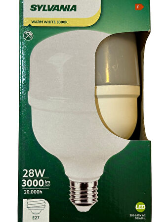 Sylvania 28W 3000K (Sarı Işık) E27 Duylu Torch Ampul (2 Adet)